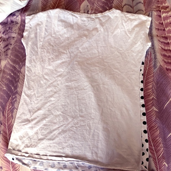 Tops - white/yellow t-shirt (+ butterfly’s, rhinestones)